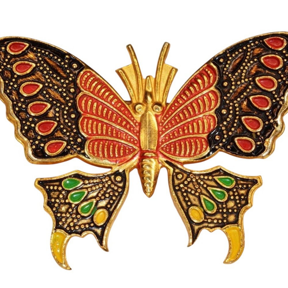 Vintage boho butterfly pin from Spain